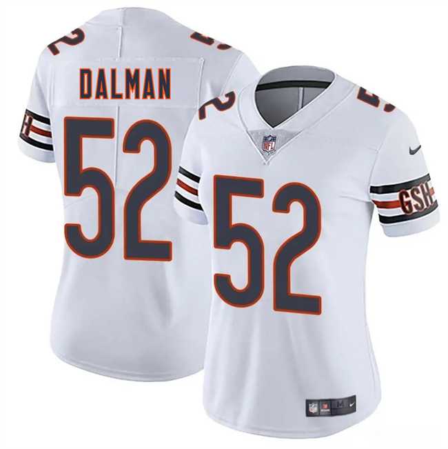 Women%27s Chicago Bears #52 Drew Dalman White 2025 Vapor Stitched Jersey Dzhi